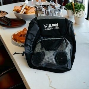 New ISLANDS Restaurant Lunch Bag with Speakers Grey Reusable Lunch Shoulder Bag